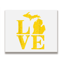 Love Michigan Vintage Mi Wolverine State Pride T Shirt Metal Print Horizontal | Artistshot