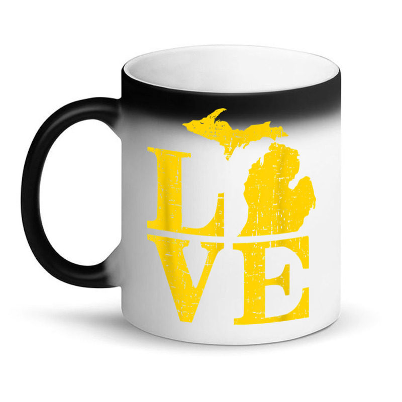 Love Michigan Vintage Mi Wolverine State Pride T Shirt Magic Mug | Artistshot