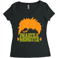 I'm A Little Monster Cute Frankenstein Halloween Kid's Women's Triblend Scoop T-shirt | Artistshot