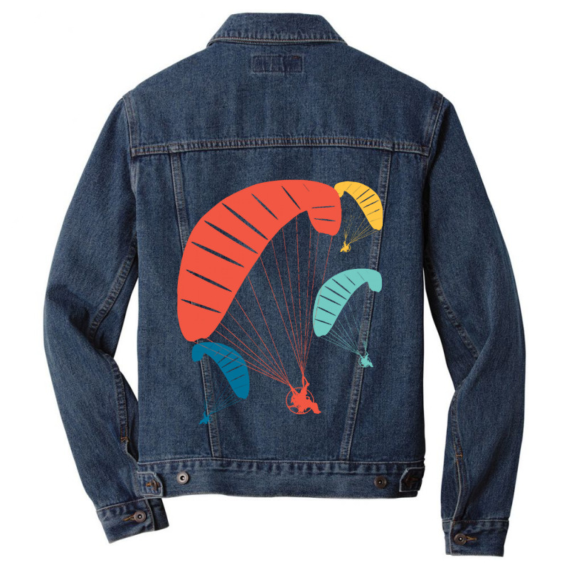 Paramotoring Paramotoring - Paramotorists Colorful Men Denim Jacket | Artistshot