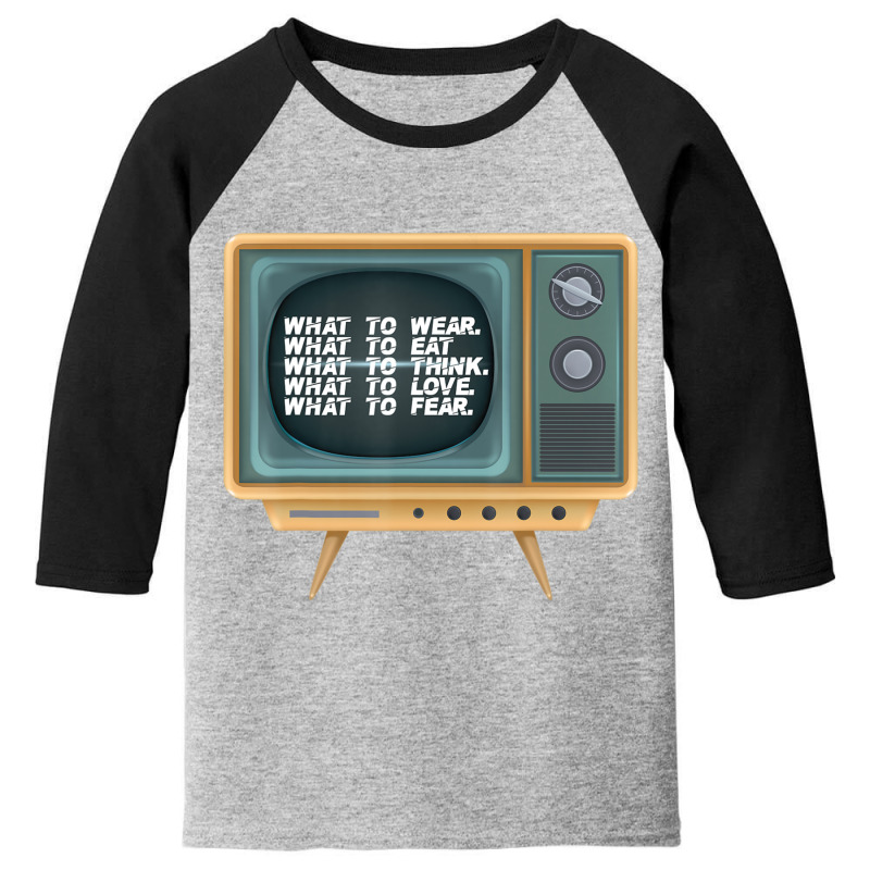 Red Pill Media Brainwashing Conspiracy Theory Tv Quote Retro Youth 3/4 Sleeve by cm-arts | Artistshot