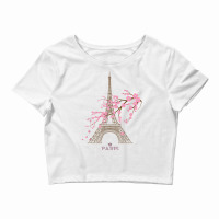 Paris Eiffel Tower The Sign Of Love France Parisian Home T Shirt Crop Top | Artistshot