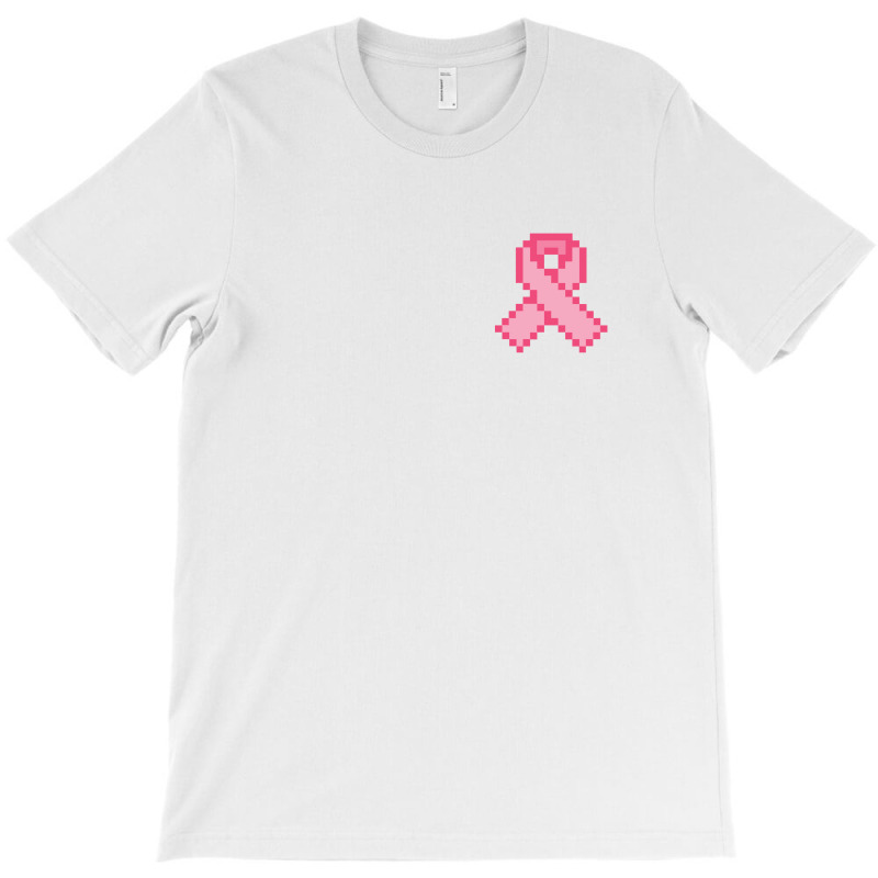 Pixeled Pink Ribbon T-shirt | Artistshot