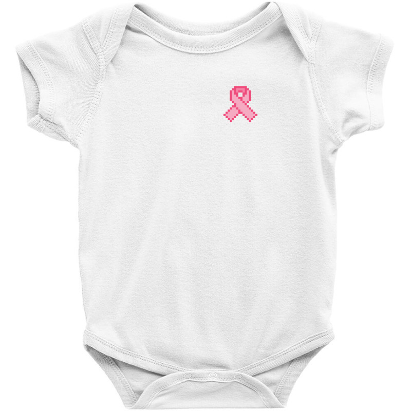 Pixeled Pink Ribbon Baby Bodysuit by tshiart | Artistshot