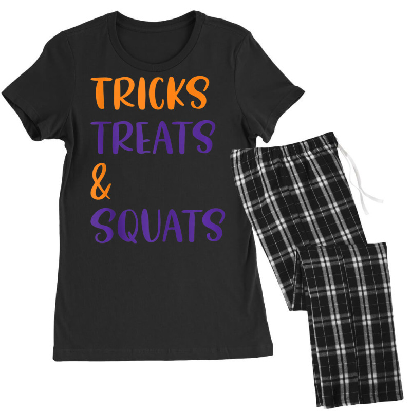 Tricks Treats And Squats Halloween Gym Workout Women's Pajamas Set by cm-arts | Artistshot