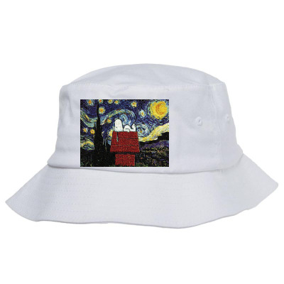 Snoopy Van Gogh Bucket Hat Designed By Salmanaz