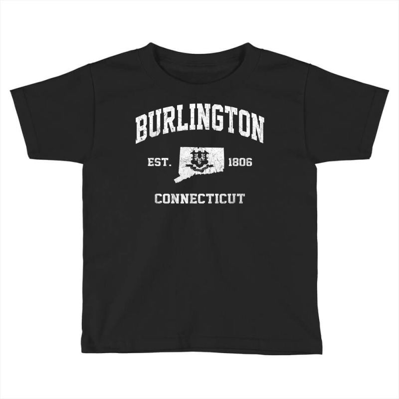 Burlington Connecticut Ct Vintage State Athletic Style T Shirt Toddler T-shirt | Artistshot