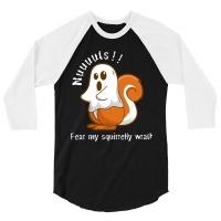 Paranormal Ghost Squirrel 3/4 Sleeve Shirt | Artistshot