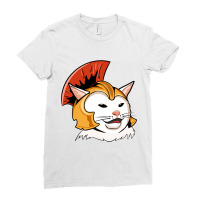 Cat In Roman Helmet Ladies Fitted T-shirt | Artistshot