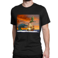 Clipper Ship Under Attack Classic T-shirt | Artistshot