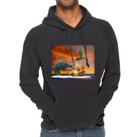 Clipper Ship Under Attack Vintage Hoodie | Artistshot