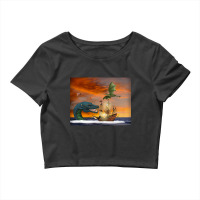 Clipper Ship Under Attack Crop Top | Artistshot