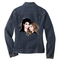 Michael Jackson And Paris Ladies Denim Jacket | Artistshot