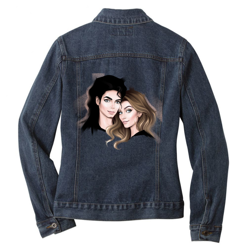 Michael Jackson And Paris Ladies Denim Jacket by Konlasa6638 | Artistshot