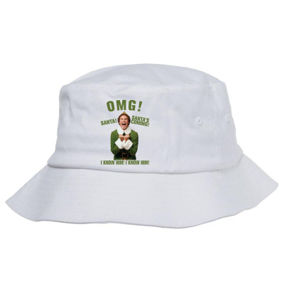 Omg Santa's Coming Elf Bucket Hat Designed By Neset