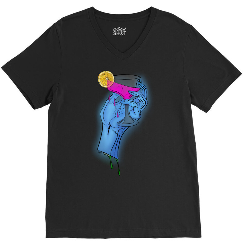 Ghoulish Libations V-Neck Tee by Quick Scully | Artistshot