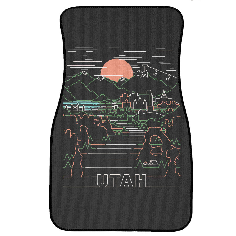 Utah Art  Salt Lake City Ut, Delicate Arch, Bryce, And Zion Front Car Mat | Artistshot