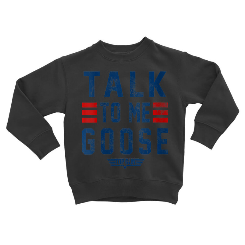 Womens Top Gun Talk To Me Goose Bold Text Stack V-neck Toddler Sweatshirt by cm-arts | Artistshot