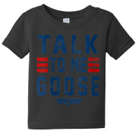 Womens Top Gun Talk To Me Goose Bold Text Stack V-neck Baby Tee | Artistshot