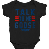 Womens Top Gun Talk To Me Goose Bold Text Stack V-neck Baby Bodysuit | Artistshot