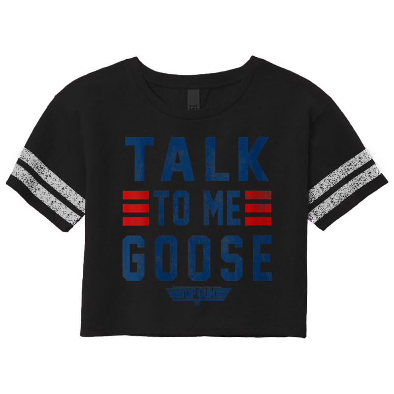 Womens Top Gun Talk To Me Goose Bold Text Stack V-neck Scorecard Crop Tee by cm-arts | Artistshot