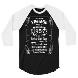 Premium Vintage Made In 1957 3/4 Sleeve Shirt | Artistshot