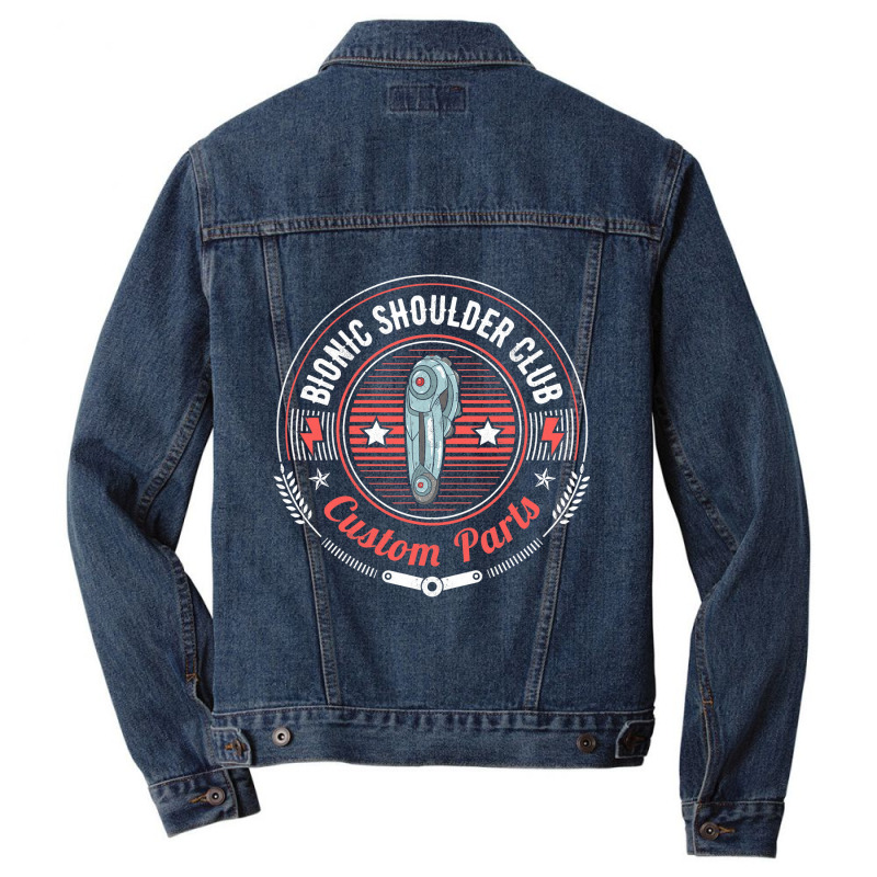 Bionic Shoulder Club Custom Parts Funny Shoulder Replacement Men Denim Jacket by cm-arts | Artistshot