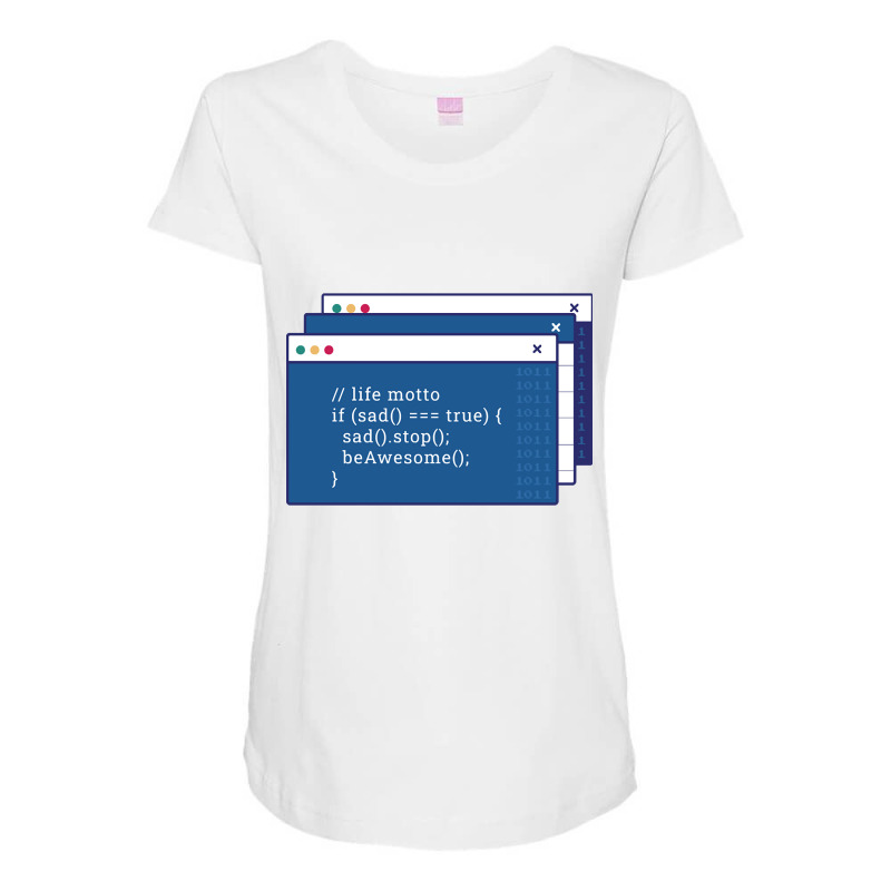 Funny Programming Coding Programmer Gift-yucub Maternity Scoop Neck T-shirt by fenderbendable | Artistshot