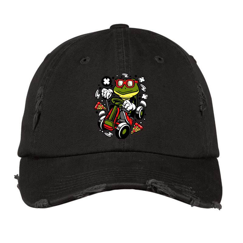 Frog Gokart Racer Vintage Cap by bummercaught | Artistshot