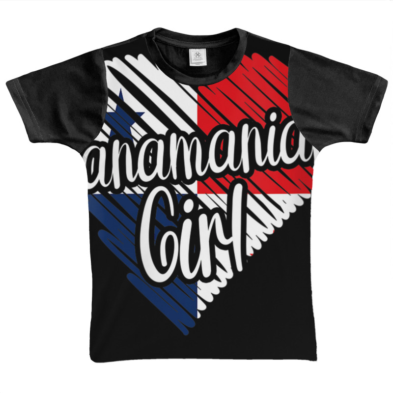 Womens Panama For Girl Panamanian Heart Flag For Women Panameña V Nec Graphic Youth T-shirt by cm-arts | Artistshot