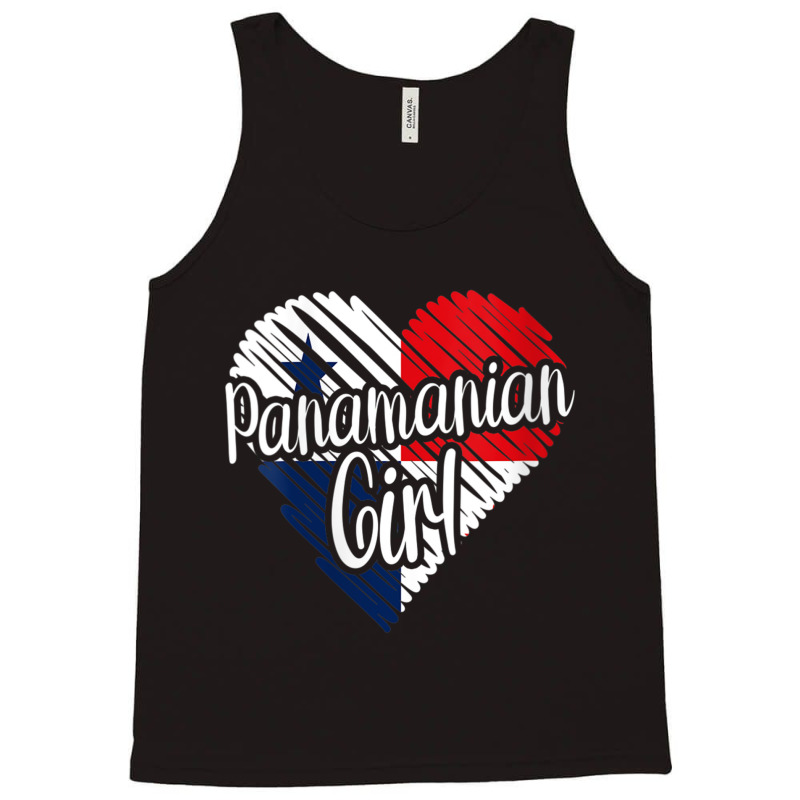 Womens Panama For Girl Panamanian Heart Flag For Women Panameña V Nec Tank Top by cm-arts | Artistshot