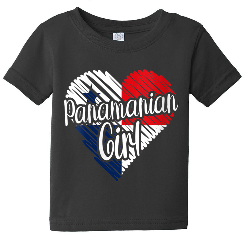 Womens Panama For Girl Panamanian Heart Flag For Women Panameña V Nec Baby Tee by cm-arts | Artistshot