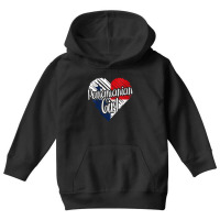 Womens Panama For Girl Panamanian Heart Flag For Women Panameña V Nec Youth Hoodie | Artistshot