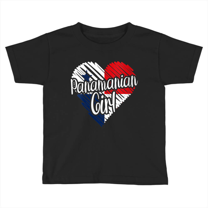 Womens Panama For Girl Panamanian Heart Flag For Women Panameña V Nec Toddler T-shirt by cm-arts | Artistshot