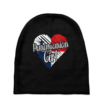 Womens Panama For Girl Panamanian Heart Flag For Women Panameña V Nec Baby Beanies | Artistshot