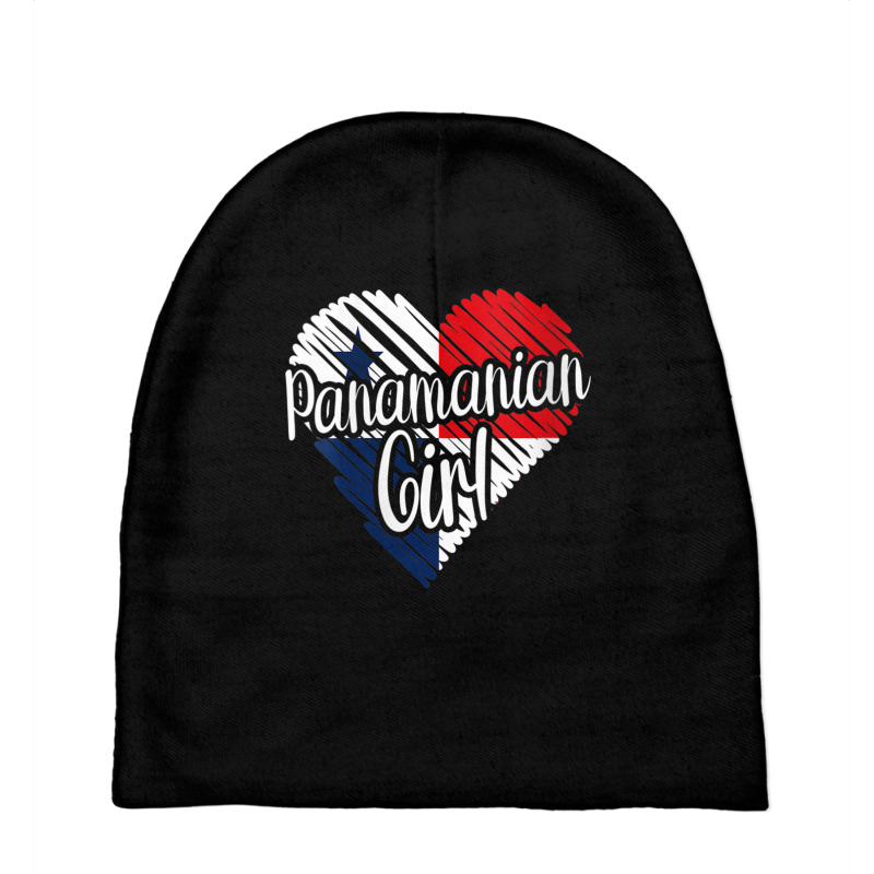 Womens Panama For Girl Panamanian Heart Flag For Women Panameña V Nec Baby Beanies by cm-arts | Artistshot