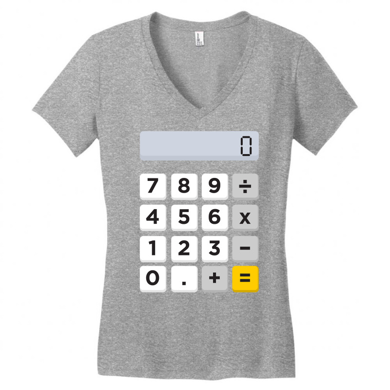 Calculator Halloween Costume Pretend I'm A Calculator Long Sleeve T Sh Women's V-Neck T-Shirt by cm-arts | Artistshot