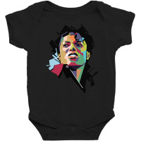 Michael Jackson Pop Art Portrait-ralqz Baby Bodysuit | Artistshot