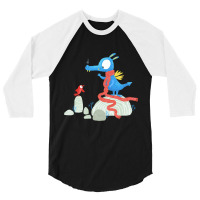 Dragon & Bird - Learn To Fly. Green 3/4 Sleeve Shirt | Artistshot