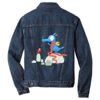 Dragon & Bird - Learn To Fly. Green Men Denim Jacket | Artistshot