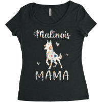 Malinois Mama Floral Dog Mom Love Tank Top Women's Triblend Scoop T-shirt | Artistshot