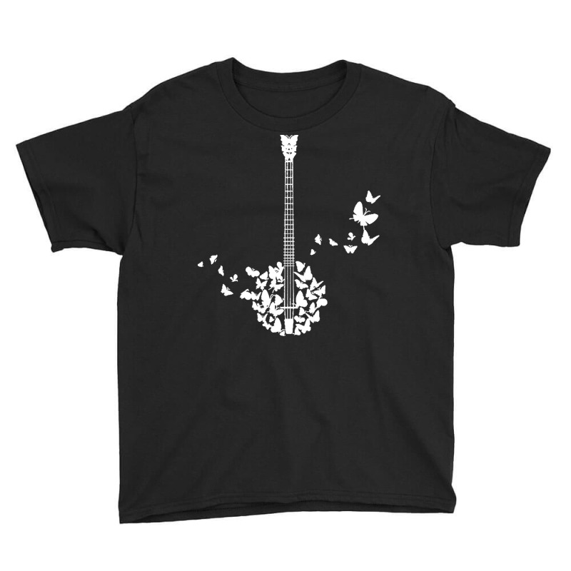 Banjo Instrument T  Shirt A Banjo Instrument With Beautiful Butterflie Youth Tee by delmer | Artistshot