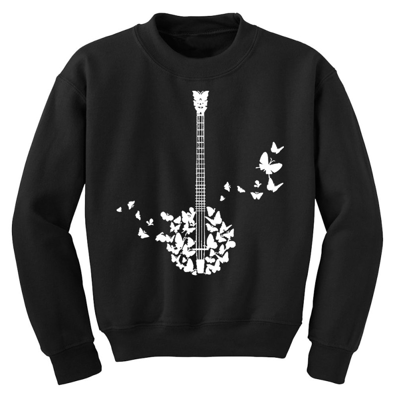 Banjo Instrument T  Shirt A Banjo Instrument With Beautiful Butterflie Youth Sweatshirt by delmer | Artistshot