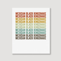 Mexican Black Kingsnake Retro T Shirt Portrait Canvas Print | Artistshot