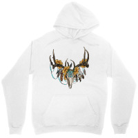 Boho Deer Skull Sunflowers And Gemstone Unisex Hoodie | Artistshot