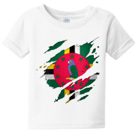 Womens Proud Dominican Shirts  Torn Ripped Dominica Flag V Neck T Shir Baby Tee | Artistshot