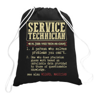 Service Technician Dictionary Term Drawstring Bags | Artistshot