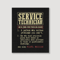 Service Technician Dictionary Term Portrait Canvas Print | Artistshot