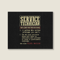 Service Technician Dictionary Term Landscape Canvas Print | Artistshot