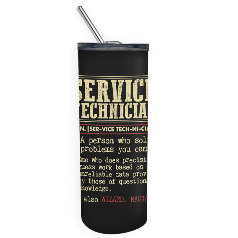 Service Technician Dictionary Term Skinny Tumbler | Artistshot